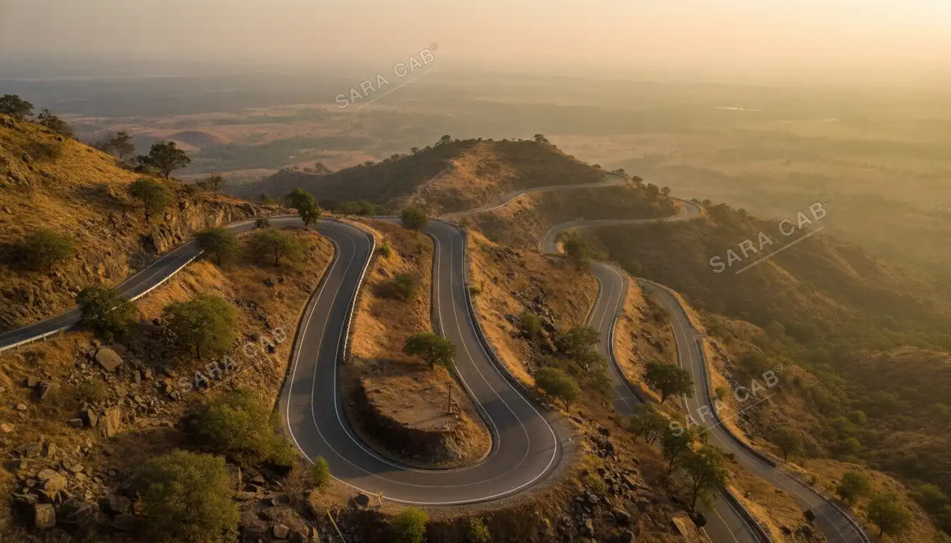 The ghat road climbing the Shevaroy hills above Salem